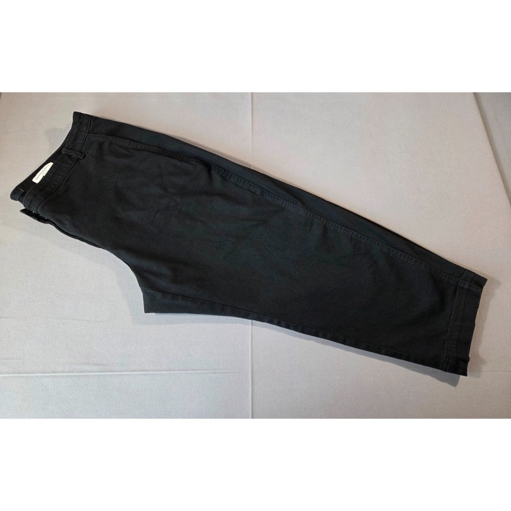 Banana Republic Barrel Leg Pants Womens 20 Black Stretch Cotton